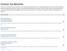 Tablet Screenshot of conocertusderechos.blogspot.com