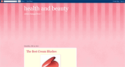 Desktop Screenshot of beautyanhealth.blogspot.com