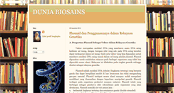Desktop Screenshot of dunianyabiosains.blogspot.com