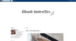 Desktop Screenshot of blondebutterflies.blogspot.com