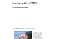 Desktop Screenshot of investorsguidetoforex.blogspot.com