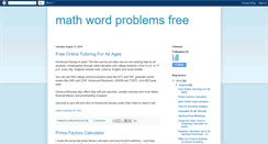 Desktop Screenshot of mathwordproblemsfree.blogspot.com