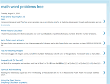 Tablet Screenshot of mathwordproblemsfree.blogspot.com