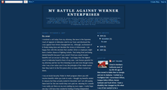 Desktop Screenshot of mybattleagainstwernerenterprisesdmi.blogspot.com