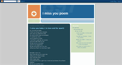 Desktop Screenshot of imissyoupoem.blogspot.com