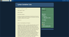 Desktop Screenshot of lymancontainerline.blogspot.com