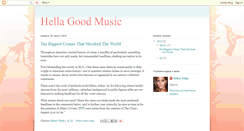 Desktop Screenshot of hellagoodmusic.blogspot.com