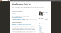 Desktop Screenshot of miscjibberish.blogspot.com