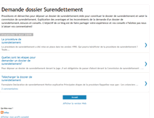 Tablet Screenshot of demande-dossier-surendettement.blogspot.com