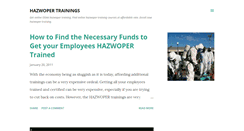 Desktop Screenshot of hazwopertrainings.blogspot.com