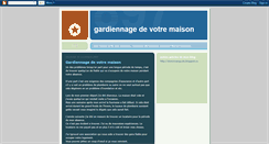 Desktop Screenshot of gardiennagemaison.blogspot.com