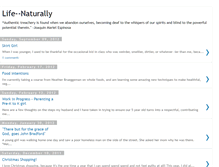 Tablet Screenshot of lifenaturally.blogspot.com