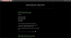 Desktop Screenshot of bocconcinirecipes.blogspot.com