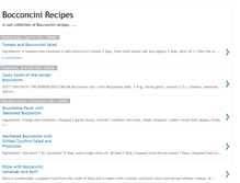 Tablet Screenshot of bocconcinirecipes.blogspot.com