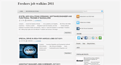 Desktop Screenshot of freshers-jobs-walkins.blogspot.com