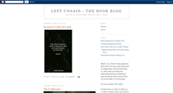 Desktop Screenshot of leftunsaidbook.blogspot.com