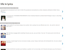 Tablet Screenshot of lifeinlyrics.blogspot.com