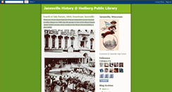 Desktop Screenshot of janesvillehistory.blogspot.com