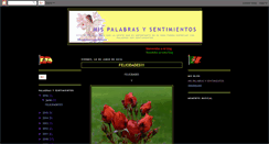 Desktop Screenshot of mispalabrasysentimientos.blogspot.com