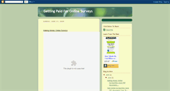 Desktop Screenshot of gettingpaidforonlinesurveys.blogspot.com