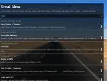Tablet Screenshot of greatideaslog.blogspot.com