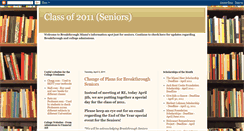 Desktop Screenshot of breakthroughclassof2011.blogspot.com