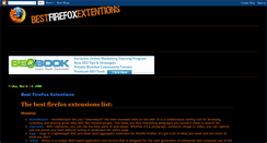Desktop Screenshot of bestfirefoxextentions.blogspot.com