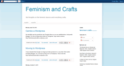 Desktop Screenshot of feminismandcrafts.blogspot.com