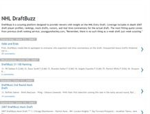 Tablet Screenshot of nhldraftbuzz.blogspot.com