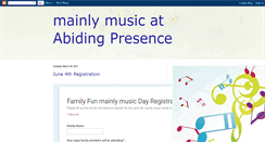 Desktop Screenshot of apmainlymusic.blogspot.com