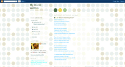 Desktop Screenshot of myworldwritten.blogspot.com