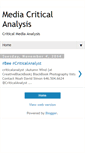 Mobile Screenshot of mediacriticalanalysis.blogspot.com