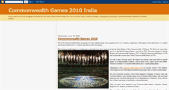 Desktop Screenshot of commonwealth-games-2010-india.blogspot.com