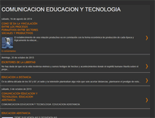 Tablet Screenshot of comunicacioneducacionytecnologia.blogspot.com