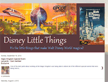 Tablet Screenshot of disneylittlethings.blogspot.com