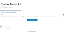 Tablet Screenshot of creativedreamjobs.blogspot.com
