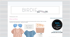 Desktop Screenshot of birdietobe.blogspot.com