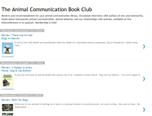 Tablet Screenshot of animalcommunicationbookclub.blogspot.com