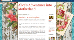 Desktop Screenshot of alicesadventuresintomotherland.blogspot.com
