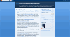 Desktop Screenshot of brookwoodfarmsporthorses.blogspot.com