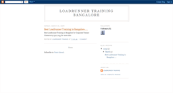 Desktop Screenshot of loadrunnertrainingbangalore.blogspot.com