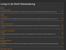 Tablet Screenshot of livingalifeworthremembering.blogspot.com