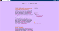 Desktop Screenshot of kristansreviews.blogspot.com