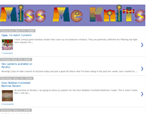 Tablet Screenshot of missmeknits.blogspot.com
