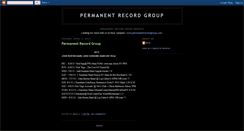 Desktop Screenshot of permanentrecordgroup.blogspot.com