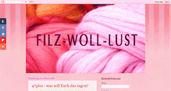 Desktop Screenshot of filz-woll-lust.blogspot.com
