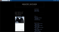 Desktop Screenshot of industryoutsider.blogspot.com