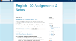 Desktop Screenshot of english102assignments.blogspot.com