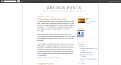 Desktop Screenshot of grungefonts.blogspot.com