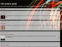 Tablet Screenshot of hetanderegelijk.blogspot.com